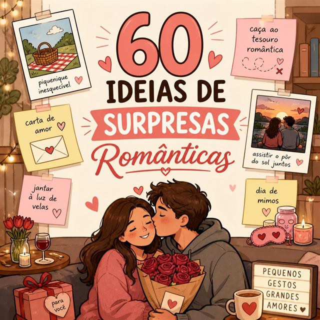 60 ideias de surpresas românticas